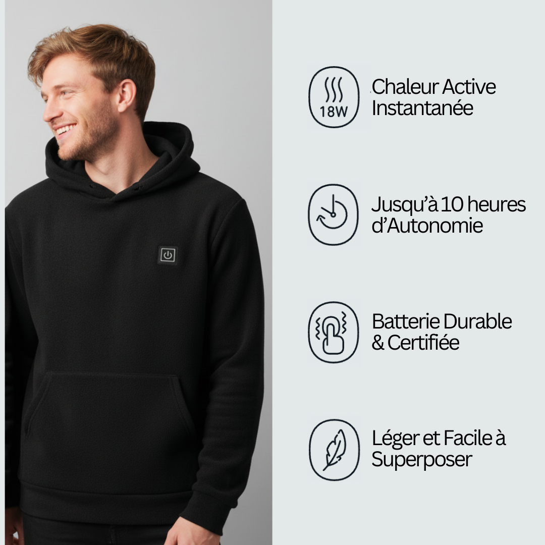 Hoodie Chauffant Pour Homme | Heated X